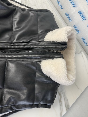REBECCA MINKOFF Wendeweste veganes Leder Sherpa natur/schwarz RM-303 MEDIUM - Bild 19 von 24