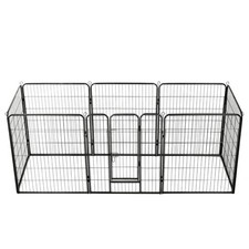Dog Playpen Black Powder-coated steel 31.5 x 39.4 in Durable