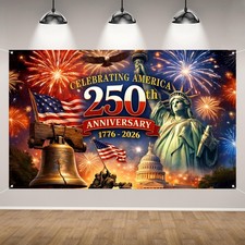 Red White and Blue American 250Th Backdrop for Photography 250 Years 250Th Anniv