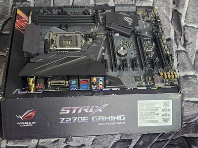 ROG STRIX Z270E GAMING MOTHERBOARD FOR PARTS OR REPAIR BENT PINS W/IO SHIELD