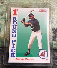 MANNY RAMIREZ SCORE 92 ROOKIE RC CARD # 800. rookie card picture