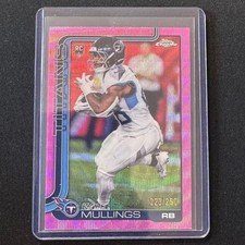 🔌IU 2025 TOPPS CHROME FOOTBALL PINK WAVE REFRACTOR /250 RC KALEL MULLINGS