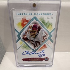 2023 Topps Motif Headline Signatures Chris Samuels Autograph Cerulean Blue /10