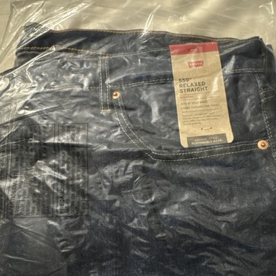 Brand New Levi's 559 Men's Relaxed Fit Jeans - Dark wash 44x30