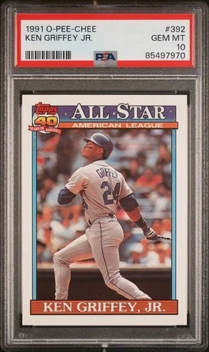 1991 O-Pee-Chee OPC #392 Ken Griffey Jr (2nd Year) PSA 10 Gem Mint (FRESH SLAB)
