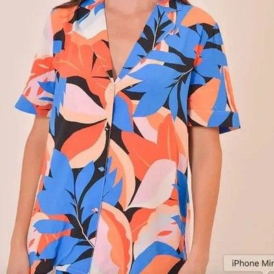  MINKPINK Lukas Button Down Shirt Tropical  Floral, Variant Womens Sz S