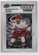 2025-26 Upper Deck Series 1 Population Count 1000 /1000 Seth Jarvis #PC-1 f6d