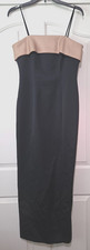 Pre owned ALEX Evenings Long Black Gold Dress Size 6