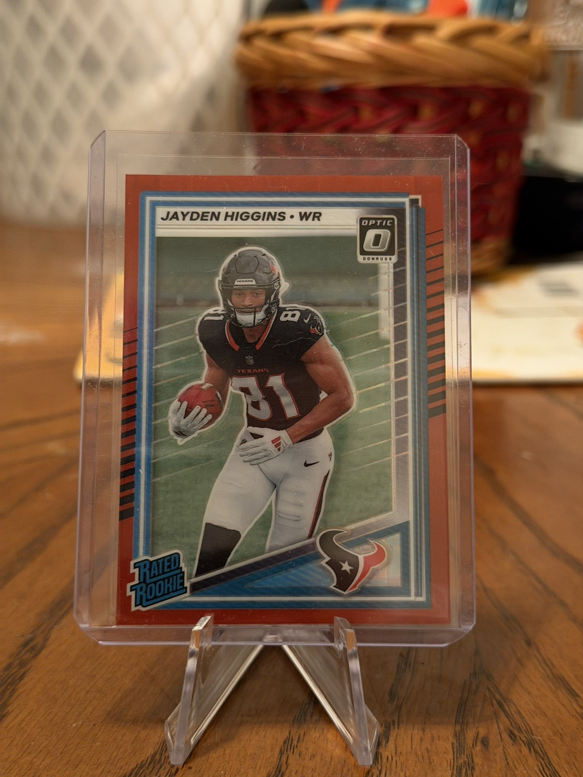 2025 Panini Donruss - Rated Rookie Jayden Higgins #334 Optic Preview Red Pandora