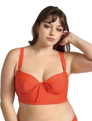 Smart & Sexy Womens Swimwear Lightly Lined Underwire Bikini Top 38DDD No Tag