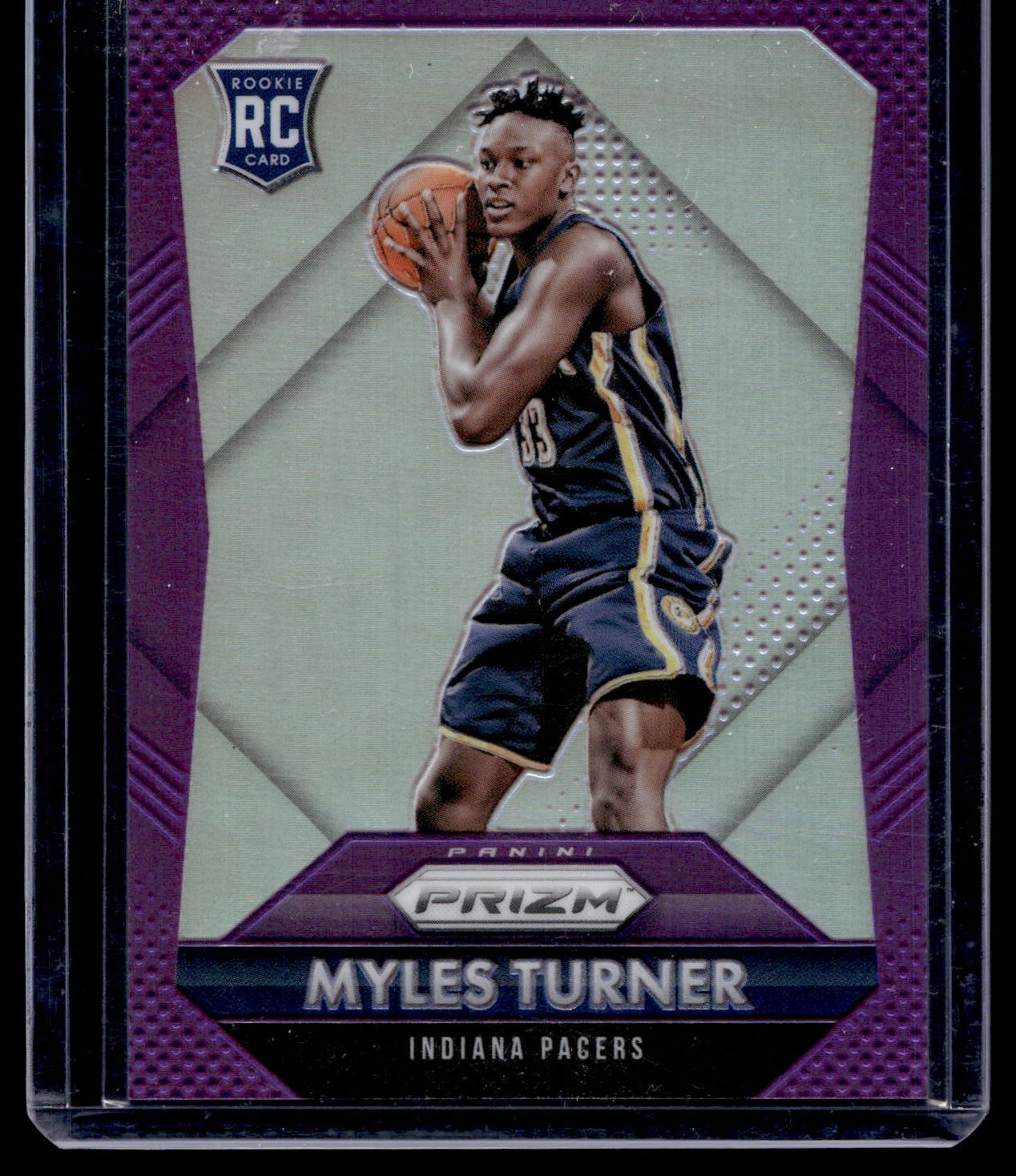 2015-16 Panini Prizm #340 Myles Turner Purple Prizms #/99