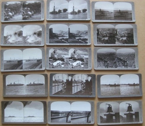 MILITARY Job Lot of 15x WW1 Era Stereoviews by Realistic