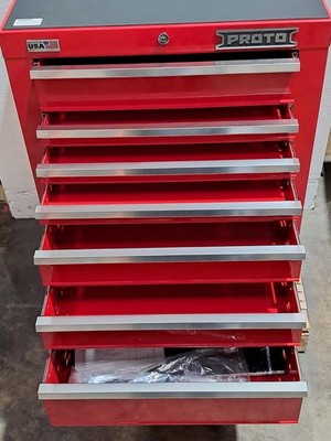 PROTO JSTV2739RS07RD Rolling Tool Cabinet, Red, 27-1/8