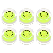 6pcs Round Bubble Level 10x6mm Mini Circular Bullseye Spirit Levels Green