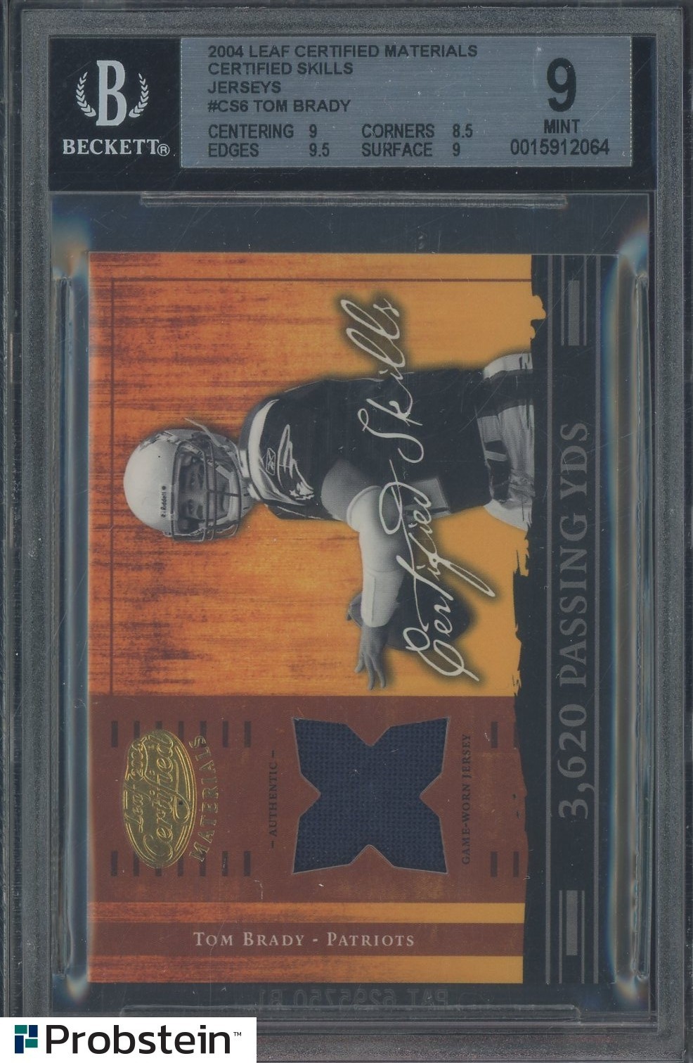 2024 Leaf Certified Materials Certified Skills Tom Brady GU Jersey /175 BGS 9