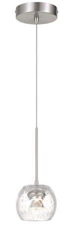 Cal Lighting UP-1123 Ithaca 5"W LED Mini Pendant - Silver - Picture 2 of 3