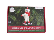 Needle Felting Kit by Simply Make NEW in Box Ice Skating Bear
