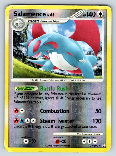 Reverse Holofoil Salamence 24/100 Stormfront DM