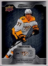 2023-24 Upper Deck Engrained Luke Evangelista Ebony Rookie Card # 111