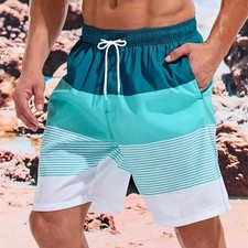 Badehose Schwimmhose Badeshorts Casual Streif...