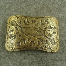Heavy duty Brass   Floral   Belt Buckles For 1.5" Plate Pin western Buckle Z168