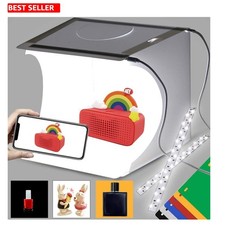 Compact Mini LED Light Box with Multi-Backgrounds for Small Product Photography