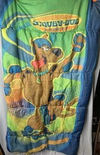Vintage 90s Scooby Doo Hanna-Barbera Kid's Sleeping Bag Blanket Youth 1999 USA