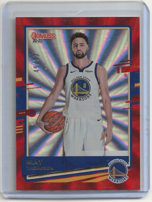 Klay Thompson Panini 2020-21 Donruss Optic Red Prizm /99