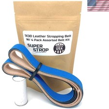 Assorted Belt Kit Leather Strop Honing Buffing Compound for Knife Sharpening