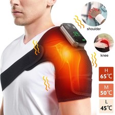 3 in 1 Electric Heated Vibration Knee Massager Brace Shoulder Joint Pain Relief