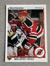 1990-91 Upper Deck French Alexei Kasatonov Rookie Card #286 New Jersey Devils. rookie card picture
