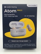 Audien ATOM PRO 2 Wireless Rechargeable OTC Hearing Aids NEW NOB