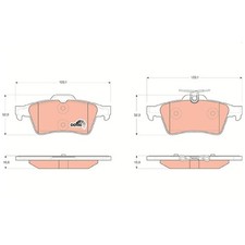 Satz Bremsbeläge Bremsklötze hinten für Peugeot 3008 1 0U 5008 508 8D | 24655