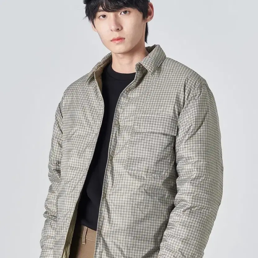 Reversible Light Padded Checkered Down Jacket, XXL - image 6