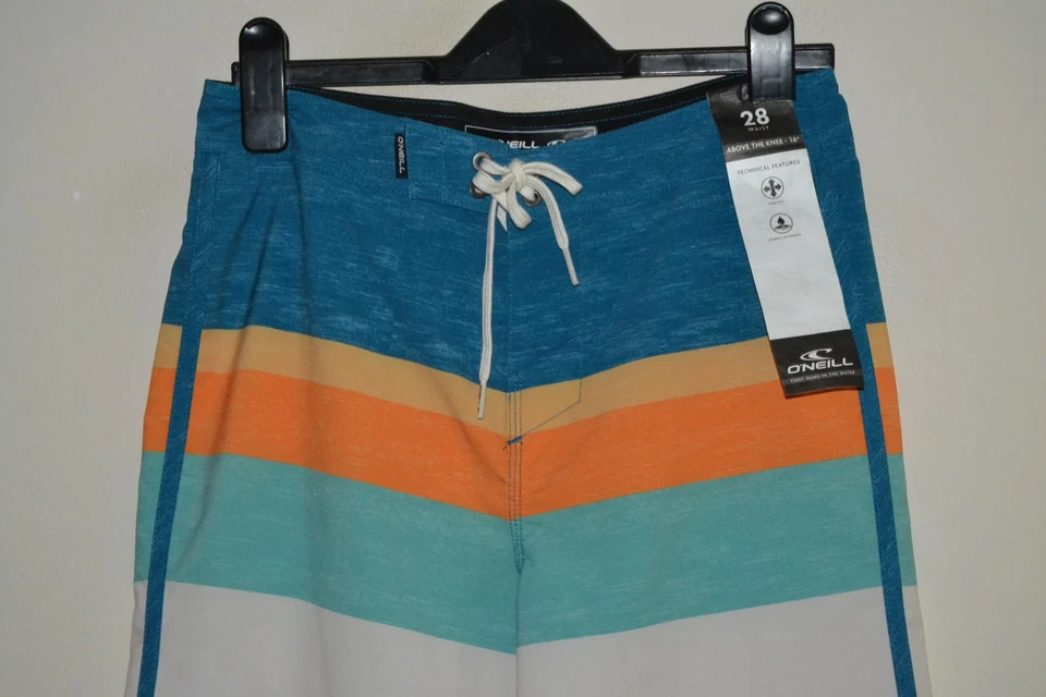 BNWT Boys O'Neill Lennox Scallop 16" Boardshorts Swim Trunks Waist Size 28 - Image 2 of 4
