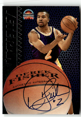 1997 The Score Board NBA Basketball No. Derek Fisher On-Card Auto