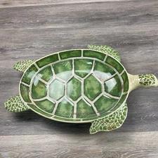 Pier 1 Speedy the Sea Turtle Large 22" Melamine Serving Bowl Dish Platter Ocean