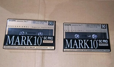  (2) Shape Mark 10 SC PRO ~ Studio Mastering BASF Super Chrome Cassette Tapes 90
