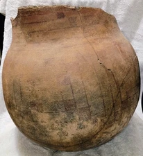 Large Prehistoric Hohokam Gila Storage Jar Pottery Red On Buff