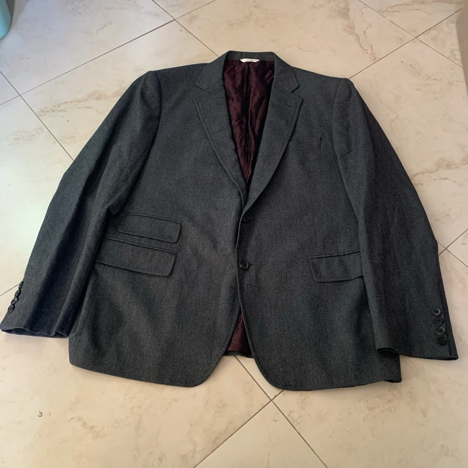 Billy Reid Gray Wool Blend 2 Button Blazer Jacket Men's Size 46R - Image 2 of 4