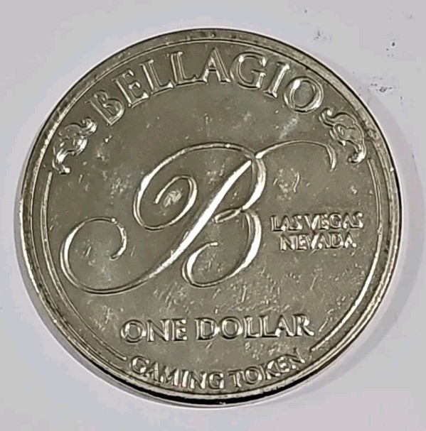 Vintage Bellagio Las Vegas Casino One Dollar $1 Gaming Token Chip
