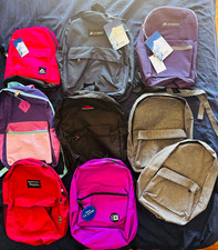 Lot of 9 New Backpacks School Family Travel Assorted Everest Trailmaker