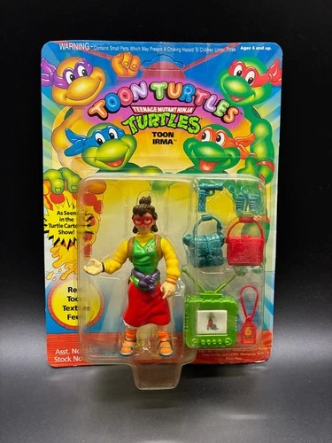 TMNT Toon Irma vintage Turtles figure MOC 1992 unpunched