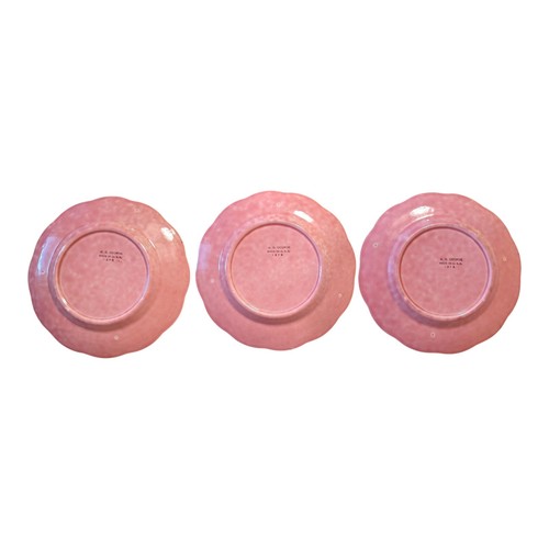 Vintage Set Of 3 1950s PETALWARE Look Rose Pink 6" Plate W.S. George - Picture 2 of 4