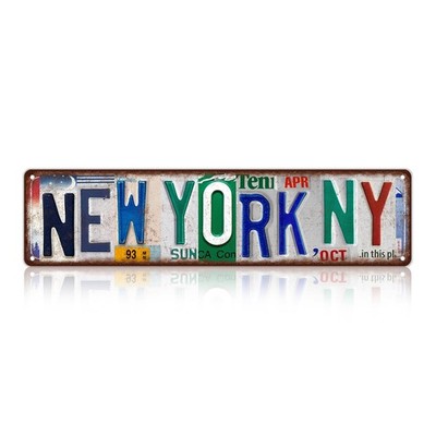 TREEPERI Vintage City Street Sign New York,NY 15.75L'' x 3.94W'', St-City-12 