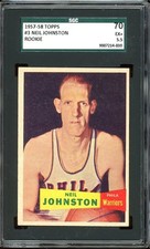 1957 Topps Basketball #3 Neil Johnston SGC 5.5