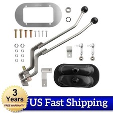 8-bolt Stainless Steel Twin-stick Shifter Transfer Case Shifter W Boot Np205 8-bolt Stainless Steel Twin-stick Shifter Transfer Case Shifter W Boot Np205