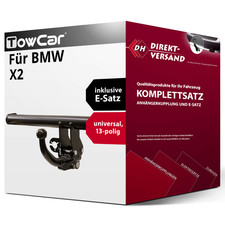 Für BMW X2 U10 (TowCar) Anhängerkupplung abnehmbar + E-Satz 13pol universell neu