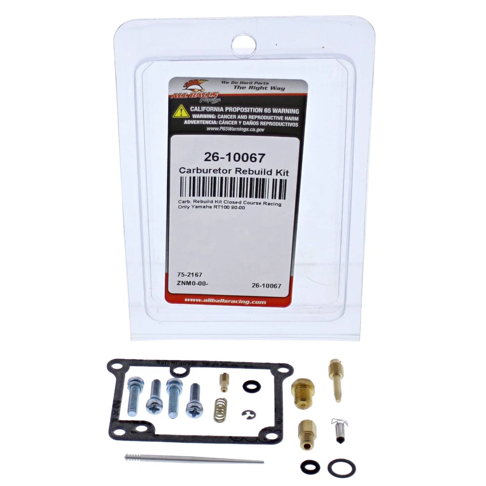 Kit de reconstrucción de carburador All Balls (26-10067) para Yamaha RT100 90-00 Foto 3 de 4