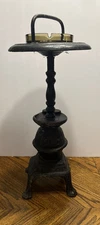 Vintage Pot Belly Stove Floor Ashtray/ Cigar Stand 23”